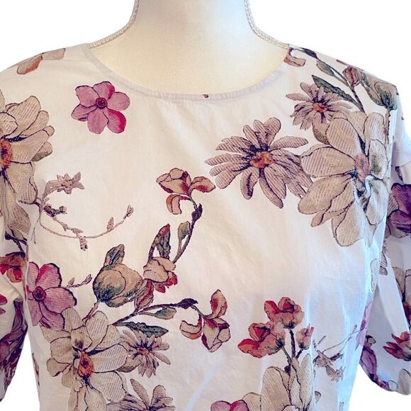 Adam Lippes Collective Floral Blouse Size 6 - Picture 4 of 7